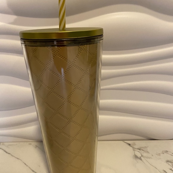 Starbucks 24oz Tumbler Mettalic Gold Quilted (BRAND NEW) - Picture 5 of 5